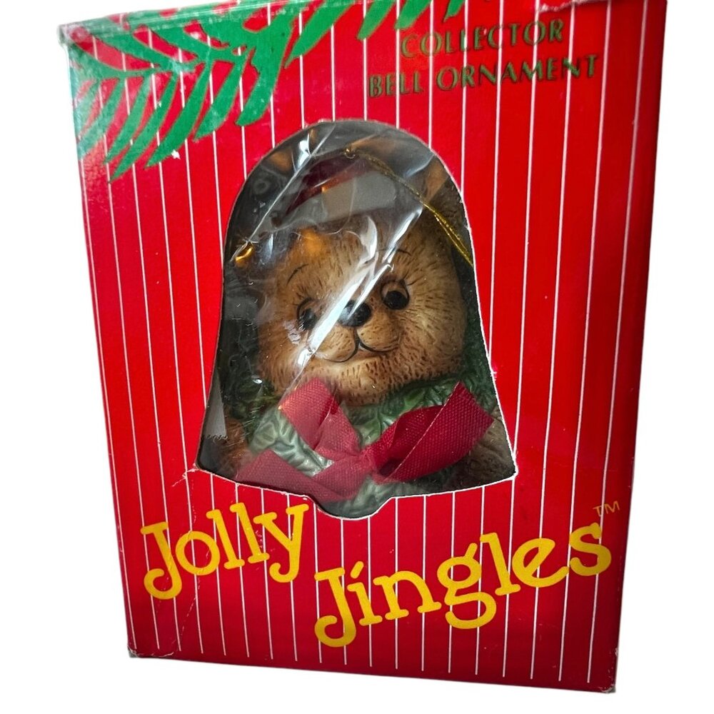 Jolly Jingles by BOA Vintage Bell Teddy Bear Porcelain in Original Box 1… - Picture 4 of 14